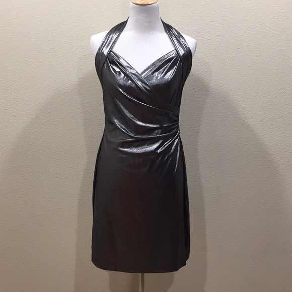 Kamali Kulture Dresses & Skirts - Kamali Kulture Dark Gray & Silver Metallic Dress